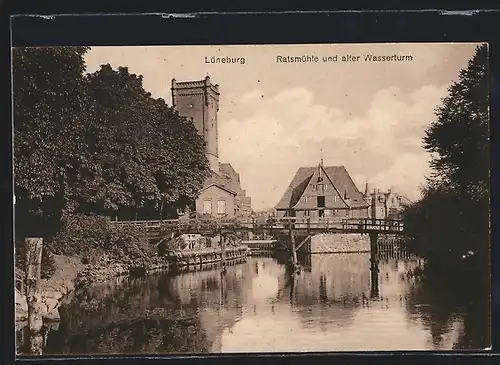 AK Lüneburg, Ratsmühle und alter Wasserturm