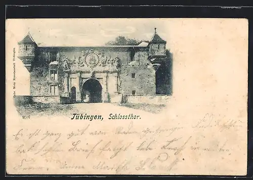 AK Tübingen, Blick auf das Schlossthor