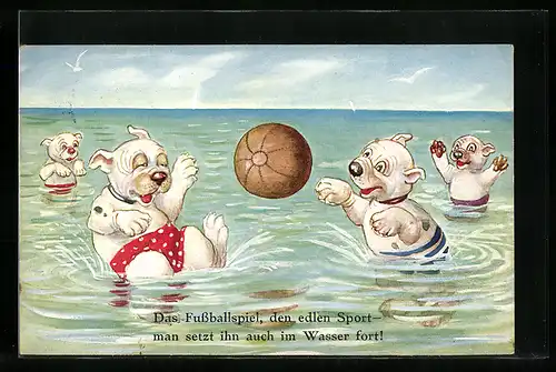 AK Bonzos beim Fussballspiel im Wasser