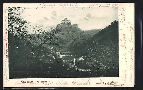 AK Fraknó, Ortsansicht mit Schloss