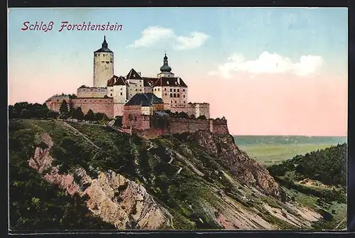 AK Forchtenstein, Schloss in Dämmerung