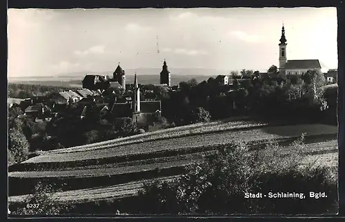 AK Stadt-Schlaining, Ortsansicht mit Kirche