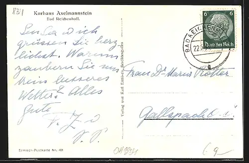 AK Bad Reichenhall, Am Kurhaus Axelmannstein