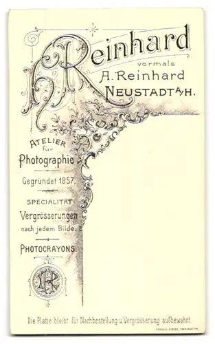 Fotografie H. Reinhard, Neustadt a. H., Junge Dame in festlicher Kleidung