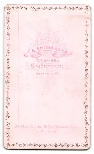 Fotografie A. Ehrhardt, Schönebeck, Salzerstr. 24, Bürgerlicher Herr mit Schnauzbart