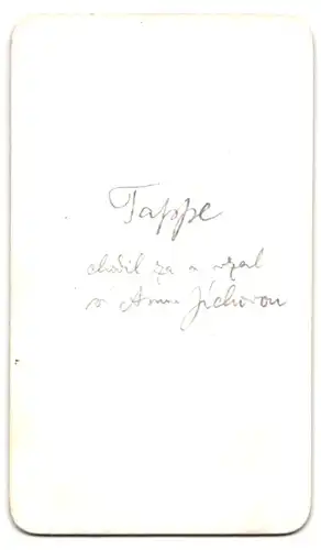 Fotografie unbekannter Fotograf und Ort, junger Mann Herr Tappe im Anzug mit gestreifter Fliege