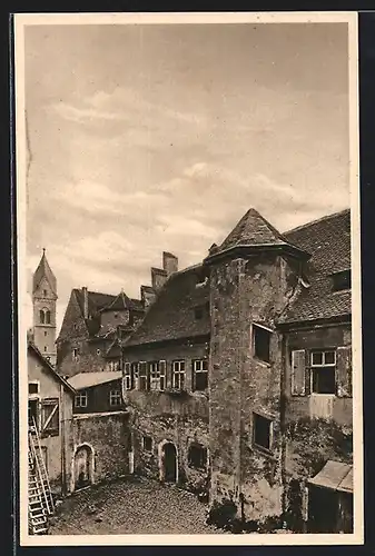 AK Würzburg, Domherrnhof Heideck in der Domerschulgasse 1