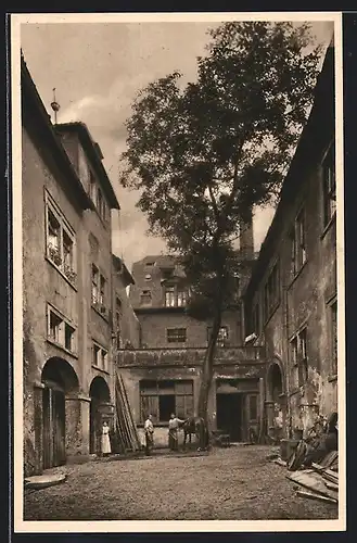 AK Würzburg, Hof zu Herrn Heinrich Wolfholt, Brombachergasse 8