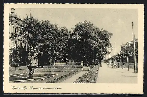 AK Fürth i. B., Strasse Hornschuchpromenade