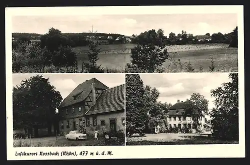 AK Rossbach /Rhön, Gasthof u. Pension Zum schwarzen Adler