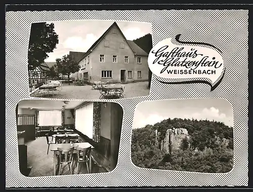 AK Weissenbach bei Schnaittach, Am Gasthaus Glatzenstein, Innenansicht