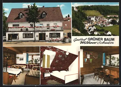 AK Möhren /Schwaben, Gasthof Grüner Baum, Innenansicht