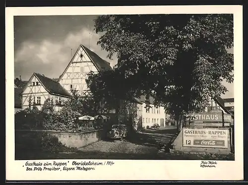 AK Oberickelsheim /Mfr., Am Gasthaus zum Rappen
