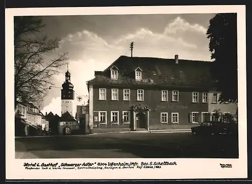 AK Uffenheim /Mfr., Hotel u. Gasthof Schwarzer Adler