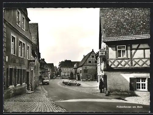 AK Frickenhausen am Main, Strassenpartie mit Gasthaus Zum Bären