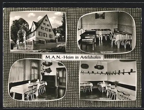 AK Artelshofen, M.A.N.-Heim, Spielzimmer, Speisesaal