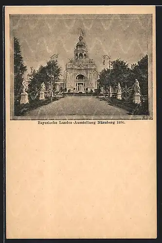 AK Nürnberg, Bayerische Landes-Ausstellung 1896, Ausstellungsgelände, Ganzsache Bayern
