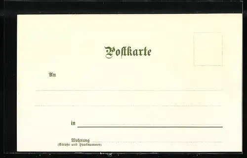 Lithographie Echterdingen auf d. Fildern, Älterer Herr in schwäbischer Tracht