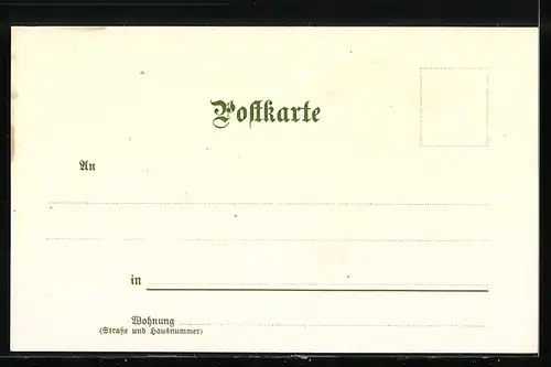 Lithographie Bernhausen / Filder, Alter Mann in schwarzwälder Tracht mit Pfeife im Mund