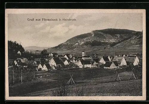 AK Förrenbach b. Hersbruck, Teilansicht mit Kirche