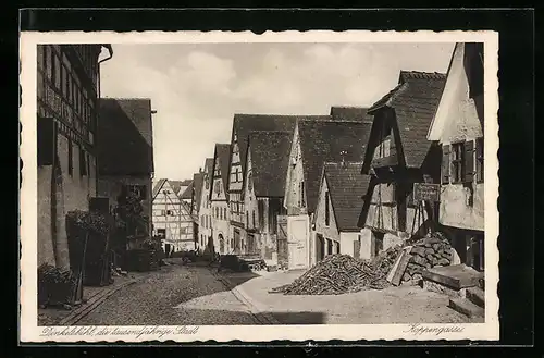 AK Dinkelsbühl, Blick in die Strasse Koppengasse