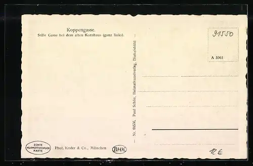 AK Dinkelsbühl, Blick in die Strasse Koppengasse