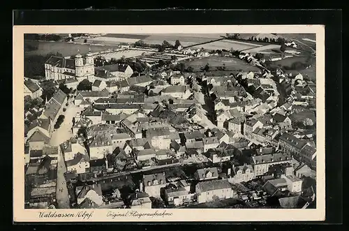 AK Waldsassen / Opf., Gesamtansicht, Fliegeraufnahme