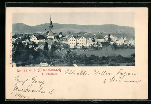 AK Untersteinbach b. Kulmbach, Teilansicht mit Kirche