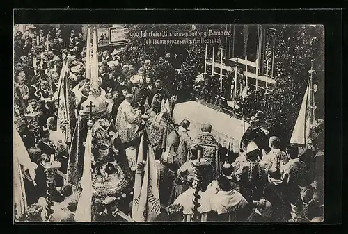 AK Bamberg, 900 Jahrfeier der Bistumsgründung von Bamberg am Hochaltar
