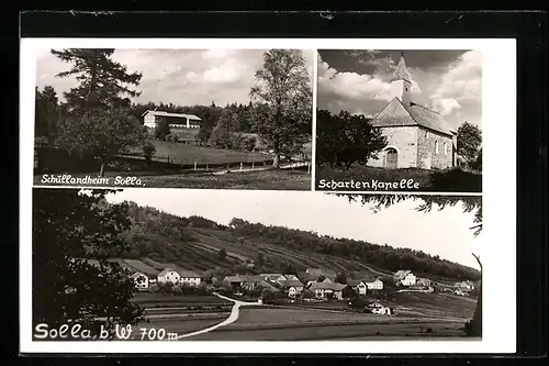 AK Solla, Schullandheim, Schartenkapelle, Ortsansicht
