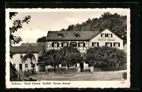 AK Veilbronn /Fränk. Schweiz, Gasthof-Pension Sponsel