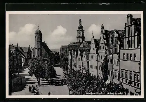 AK Weiden / Opf., Blick auf den unteren Markt