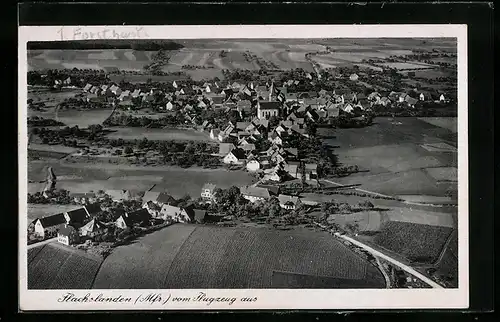 AK Flachslanden / Mfr., Gesamtansicht vom Flugzeug aus gesehen