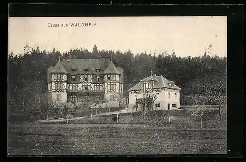 AK Obernzenn, Kurhaus Waldheim