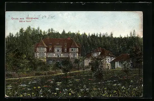 AK Oberdachstetten, Hotel Waldheim am Waldrand
