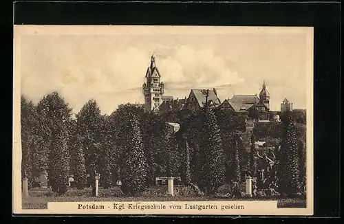 AK Potsdam, Königliche Kriegsschule vom Lustgarten aus gesehen