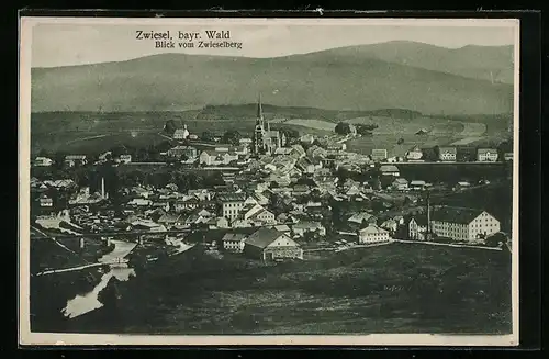 AK Zwiesel / Bayr. Wald, Blick vom Zwieselberg