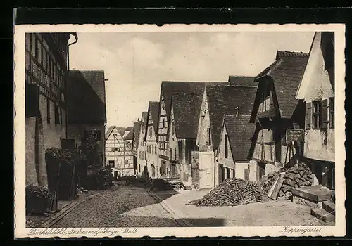 AK Dinkelsbühl, Blick in die Strasse Koppengasse