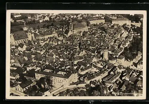 AK Ansbach, Fliegeraufnahme der Innenstadt