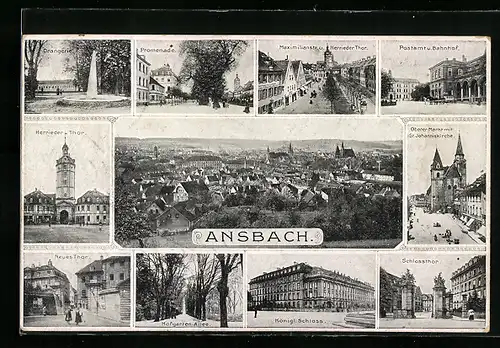 AK Ansbach, Promenade und Schlossthor