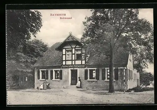 AK Bayreuth, Gasthaus Rollwenzel, Strassenansicht