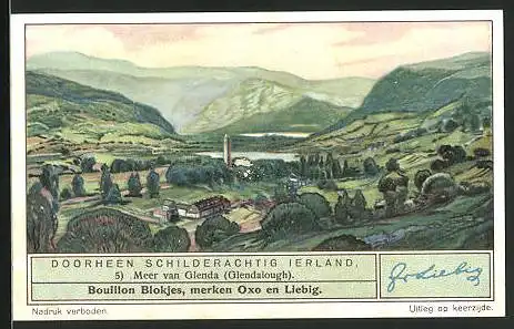 Sammelbild Liebig, Fleisch-Extract, Doorheen Schilderachtig Ierland, Meer van Glenda