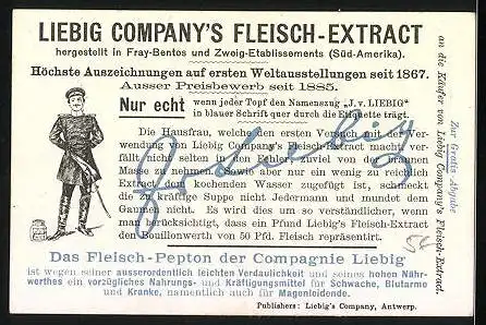 Sammelbild Liebig, Dresden, Liebig Company`s Fleisch-Extract u.-Pepton, Ströme Europas, Elbe