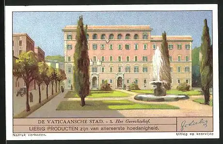 Sammelbild Liebig, Vatikanstadt, Het Gerechtshof