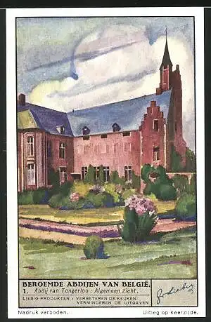 Sammelbild Liebig, Belgie, Beroemde Abdijen van Belgie, Abdij van Tongerloo: Algemeen zicht