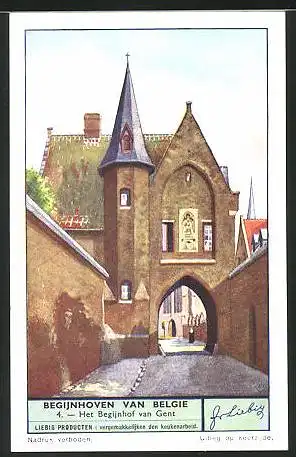 Sammelbild Liebig, Gent, Begijnhoven van Belgie, Beginenhof
