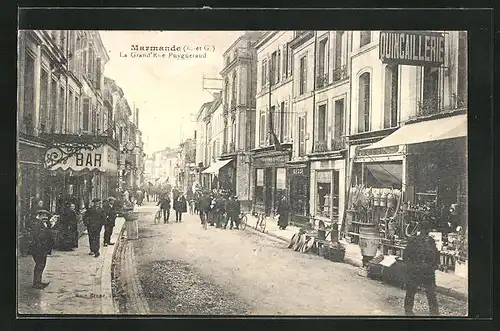 AK Marmande, La Grand`Rue Puygueraud, Strassenpartie