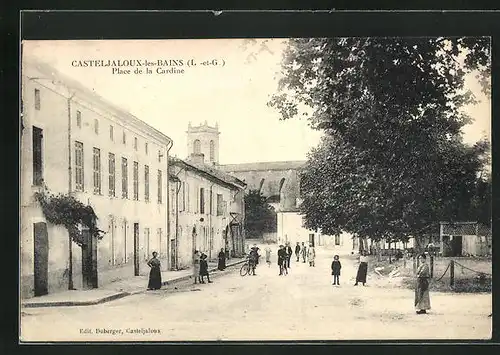 AK Casteljaloux-les-Bains, Place de la Cardine