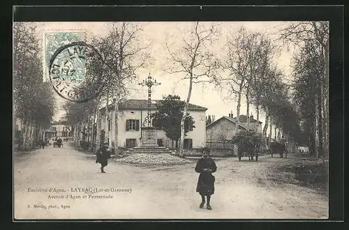 AK Layrac, Avenue d`Agen et Promenade