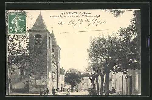 AK Barbaste, Le Theatre, ancienne Eglise transformee en Theatre municipal